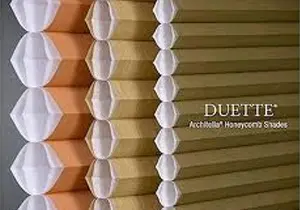 A close up of the duette honeycomb shades